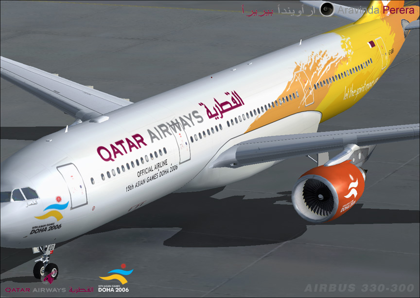 Posky A330-302 Ge - Qatar Airways A7-Ead This Is The First Of Two Logo Jets For Qatar Adve