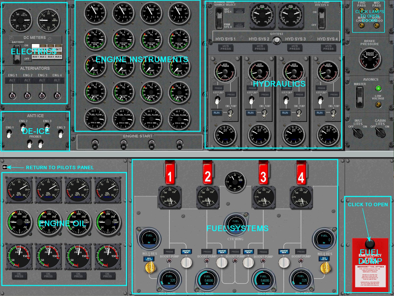 This Panel Was Made For Use With The Project Open Sky 747-200 V3 — 1