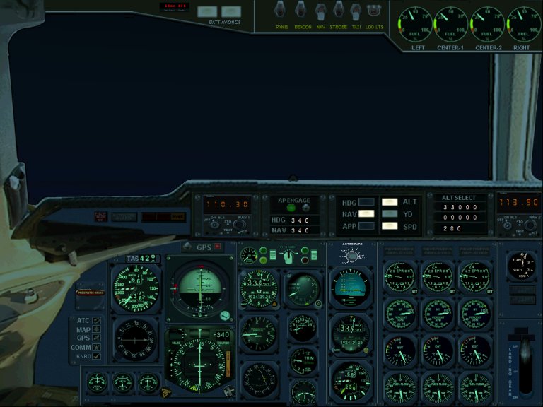 Dc-10 Panel By David Reed, Eastern Virtual Airlines