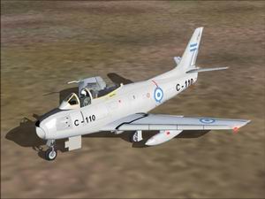 F-86F Sabre Fuerza Aérea Argentina For Fs2004.- Model: Kazunori Ito.- Sound: Lear45 Defaul