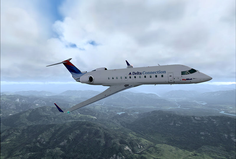 Fs2004 Skywest/Delta Connection Crj-200 Project Open Sky Crj-200Er, Featuring Redone Wing