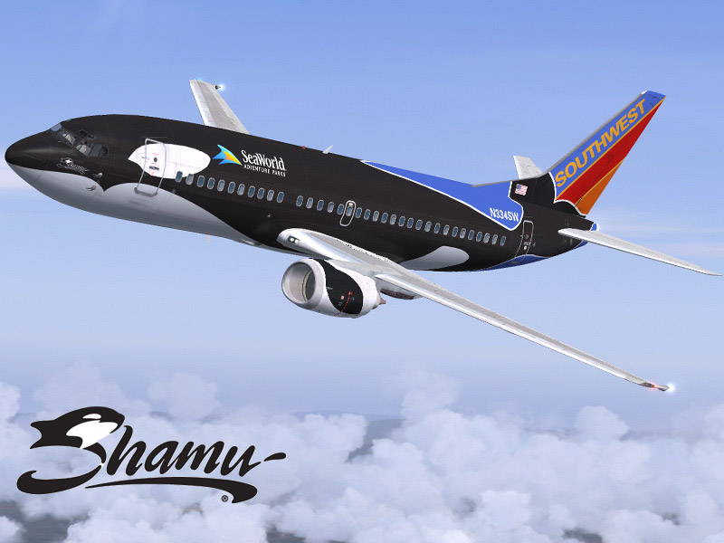 Original Repaint Of Fiftynorth Simulation Boeing 737-3H4 Southwest Airlines N334Sw Shamu N
