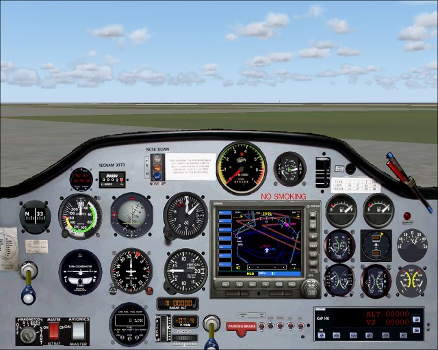 Complete Picturereal Panel Whit More Instruments Gauges For Teknam P-92S (Tecnamp92Fs2004.