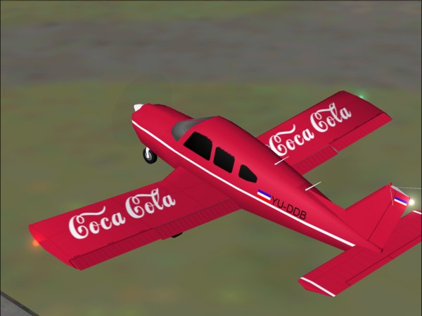 Flying Club Krila Beograda Coca Cola Pa-28 Fs2002/2004 Pa28 Model By Ai Aardvark