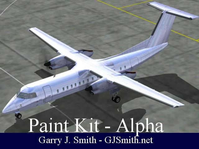 Fs2004 - Paint Kit By Gjsmith.net With Alpha Textures Exclusively For Aircraft Mjc Dash 8