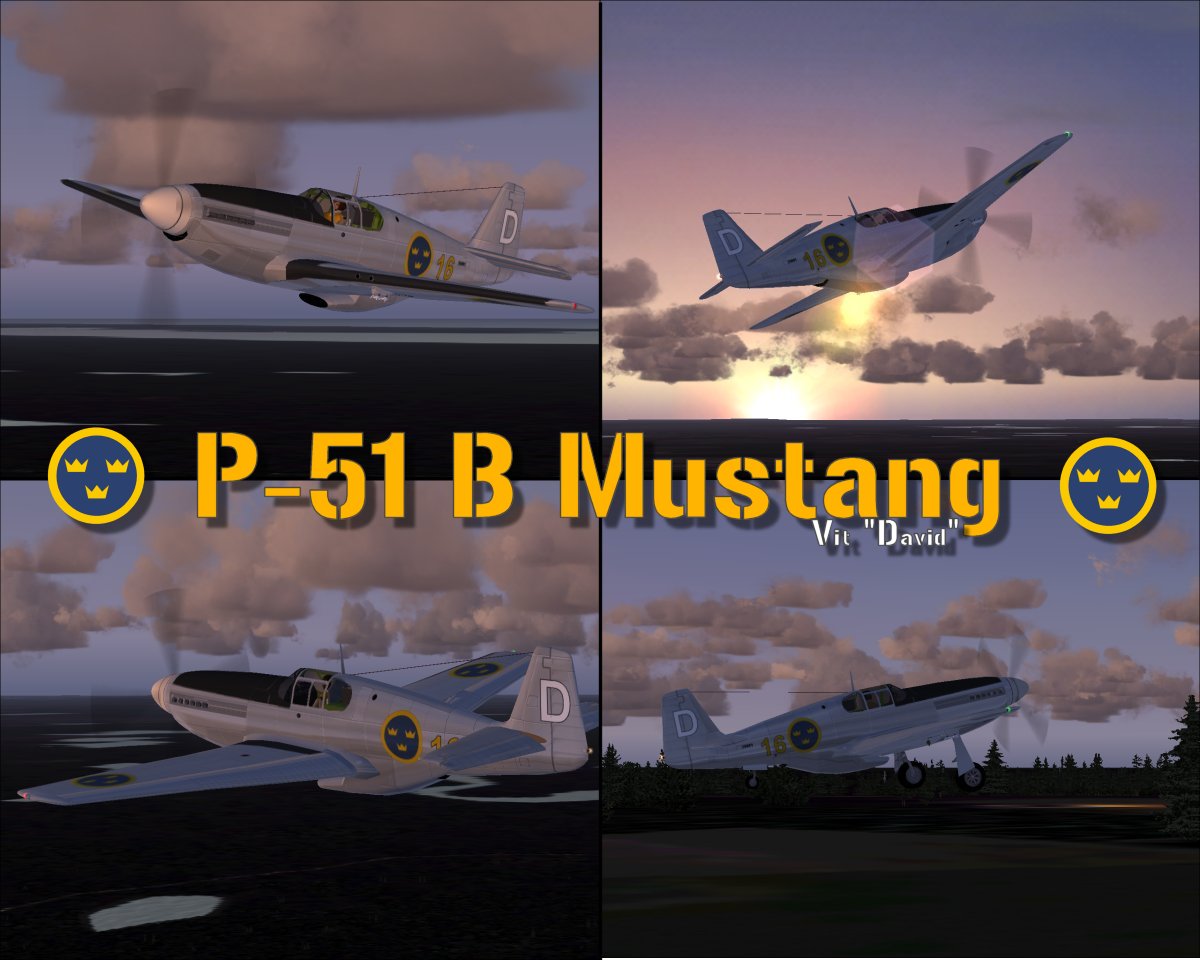 Fs2002/2004 A Swedish P-51B History: The First Of 5 Variations To Come Of The Swedish P-51