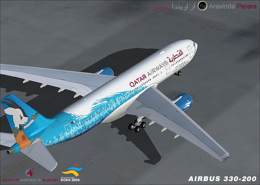 Qatar Airways A330-203 (Doha 2006) - A7-Afp This Is The Second Of Two New Logo Jets Delive