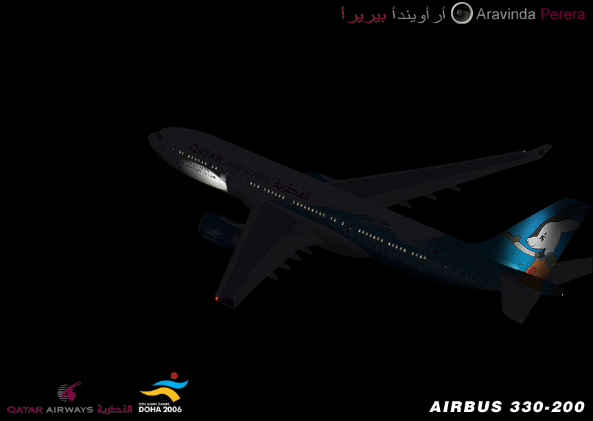 Qatar Airways A330-203 (Doha 2006) - A7-Afp This Is The Second Of Two New Logo Jets Delive