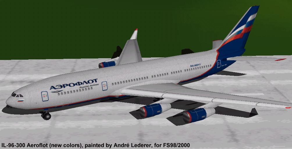 Flightsim Fs2004/Fs98/2000 Aircraft Il-96-300 Aeroflot Ilushin Il-96-300 Aeroflot Russian — 1