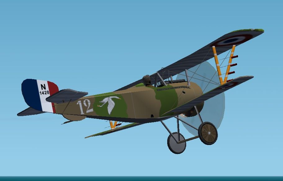 Nieuport 17 For Cfs2,Fs2000,Fs8 And Flightsim Fs2004/Fs9, As Flown By René Dorme 1917