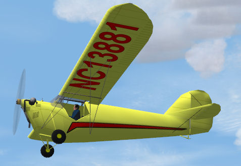 Fs2004 Aeronca C-3 Collegian This Model Depicts The 1934 Razorback Version Of The Aeronca