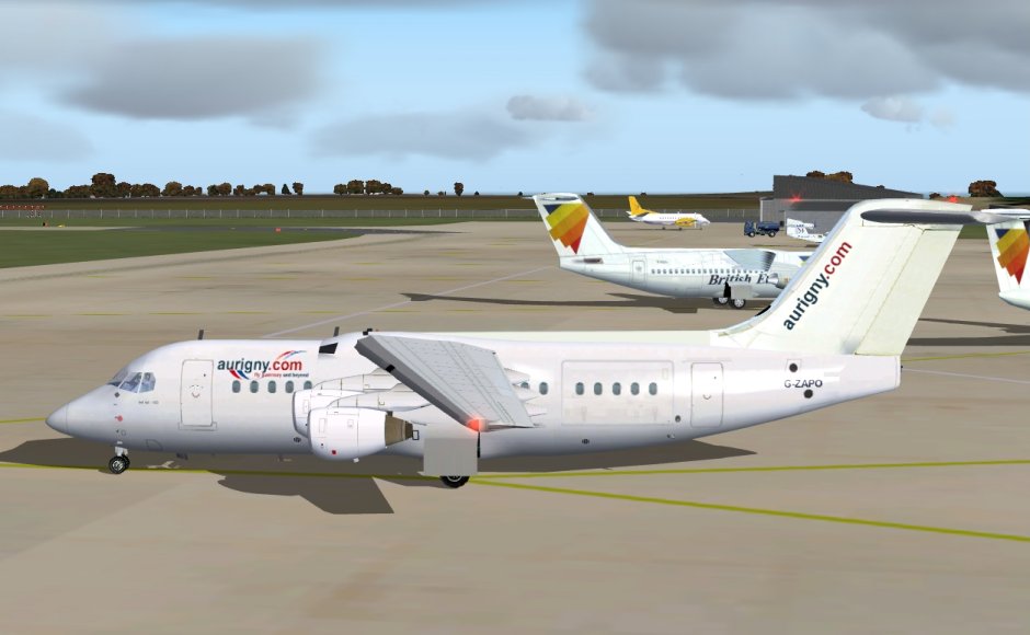 Fs2004 Aircraft Bae146-200Qc Aurigny.com (Leased From Titan Airways) G-Zapo Model Designed
