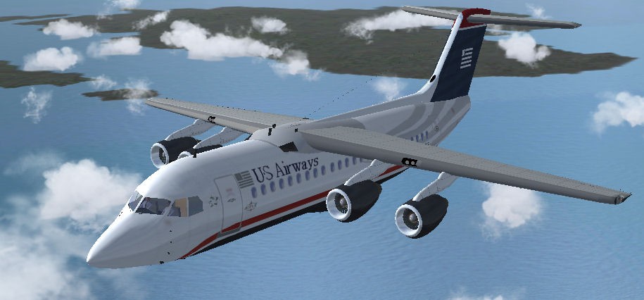 Flight Simulator 2004 Bae 146 Usairways New Colors 2005 Usair Operated The Bae 146-200 Whe