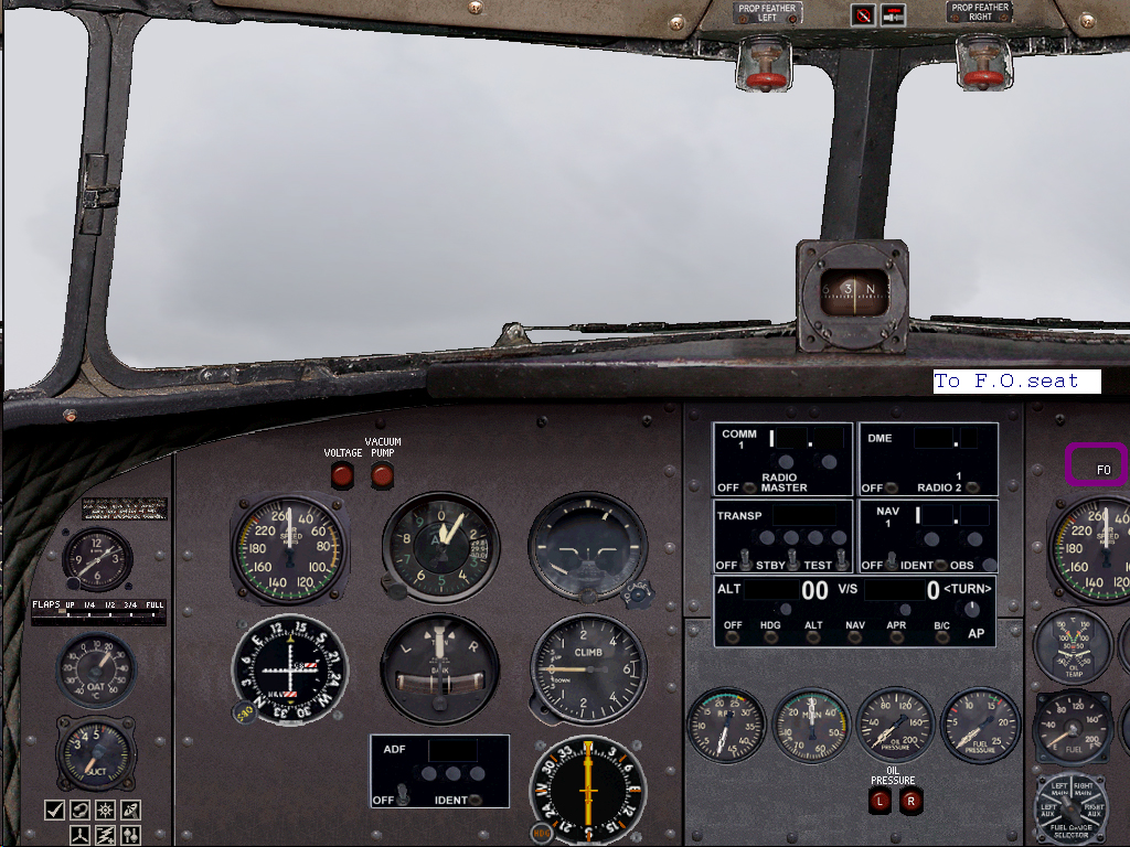 Harrison Airways Douglas Dc-3 Cf-Crz For Microsoft Flight Simulator 2004 Repainted,Panel A — 1