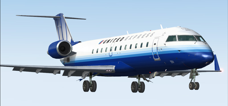 Fs2004 United Express Crj-200 Two United Express Repaints Of The Posky Crj: Skywest Airlin — 1