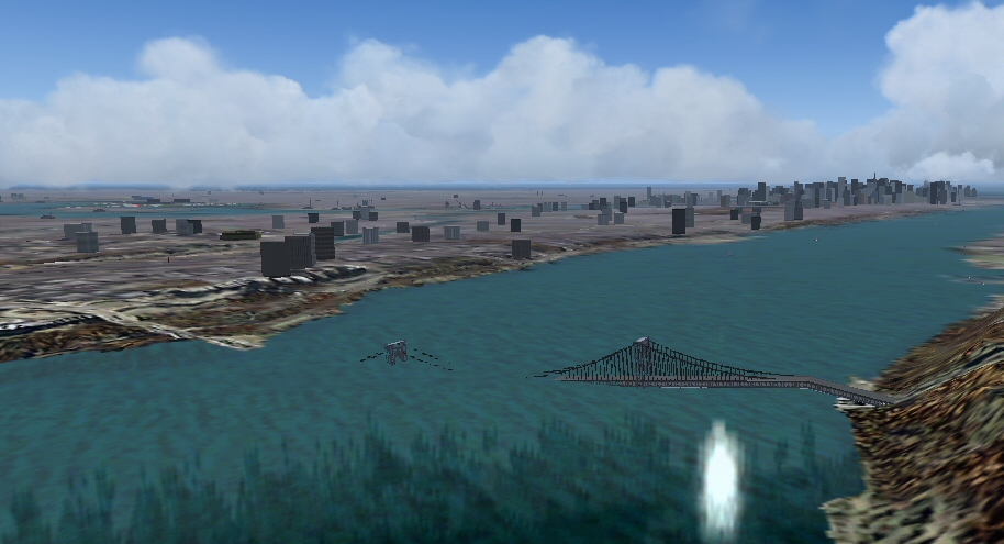Default Bridge And Object Fixes, Nyc, Ny Fs2004 Scenery - By Thomas Perry Fixes The Sunken