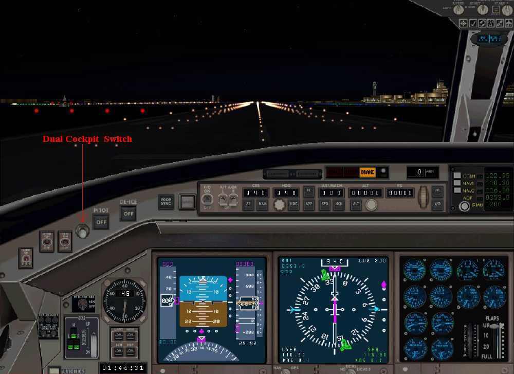 Modern Dual Turboprop Panel For Fs2004 Created By: Rick Milne: Dual Panel Design, Bitmap E — 1