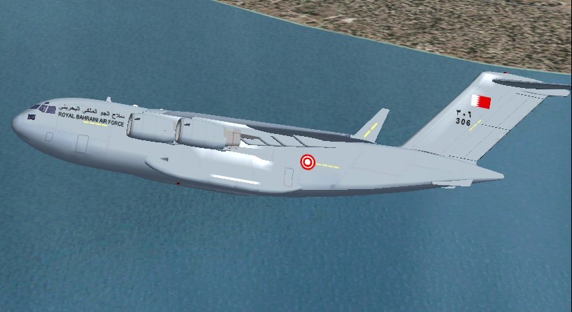 Fs2004 Raoyal Bahraini Af Boeing C-17 A Ficional Repaint Of Mike Stones Boeing C-17 Cargom