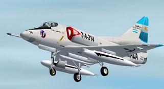 Fs2002 Armada Argentina Douglas A-4Q .- Model: Daniel And Denis Da Silva.- Sound New (A4Sn