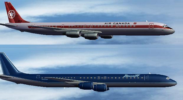 Fs2004 - Ai - Dc-80-70S - Braniff, Air Canada