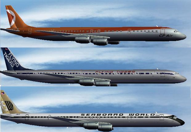 Fs2004 - Ai - Dc-8-70 - Cpair, Flying Tigers, Seaboard World
