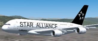 Flight Simulator 2004 Airbus A380-800 Lufthansa Star Alliance Livery High Quality Gmax Mod