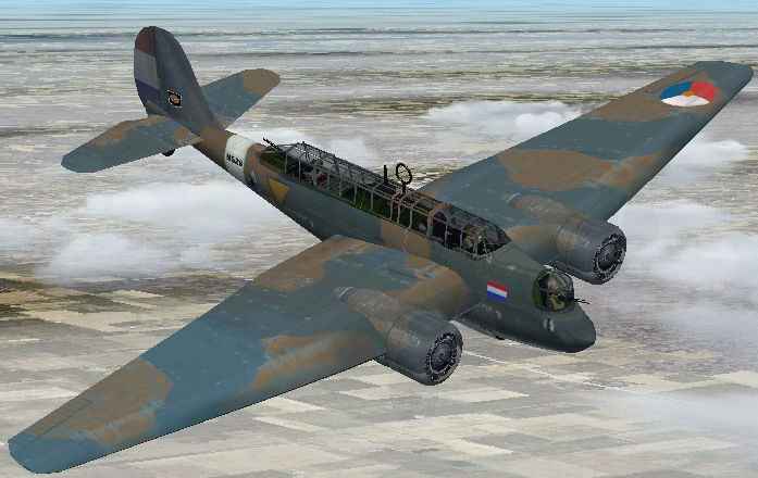 Martin B10B 139W Knil Fs2000/2002 Flown At Indonesia In Early Of 1939 With Some Moving Par