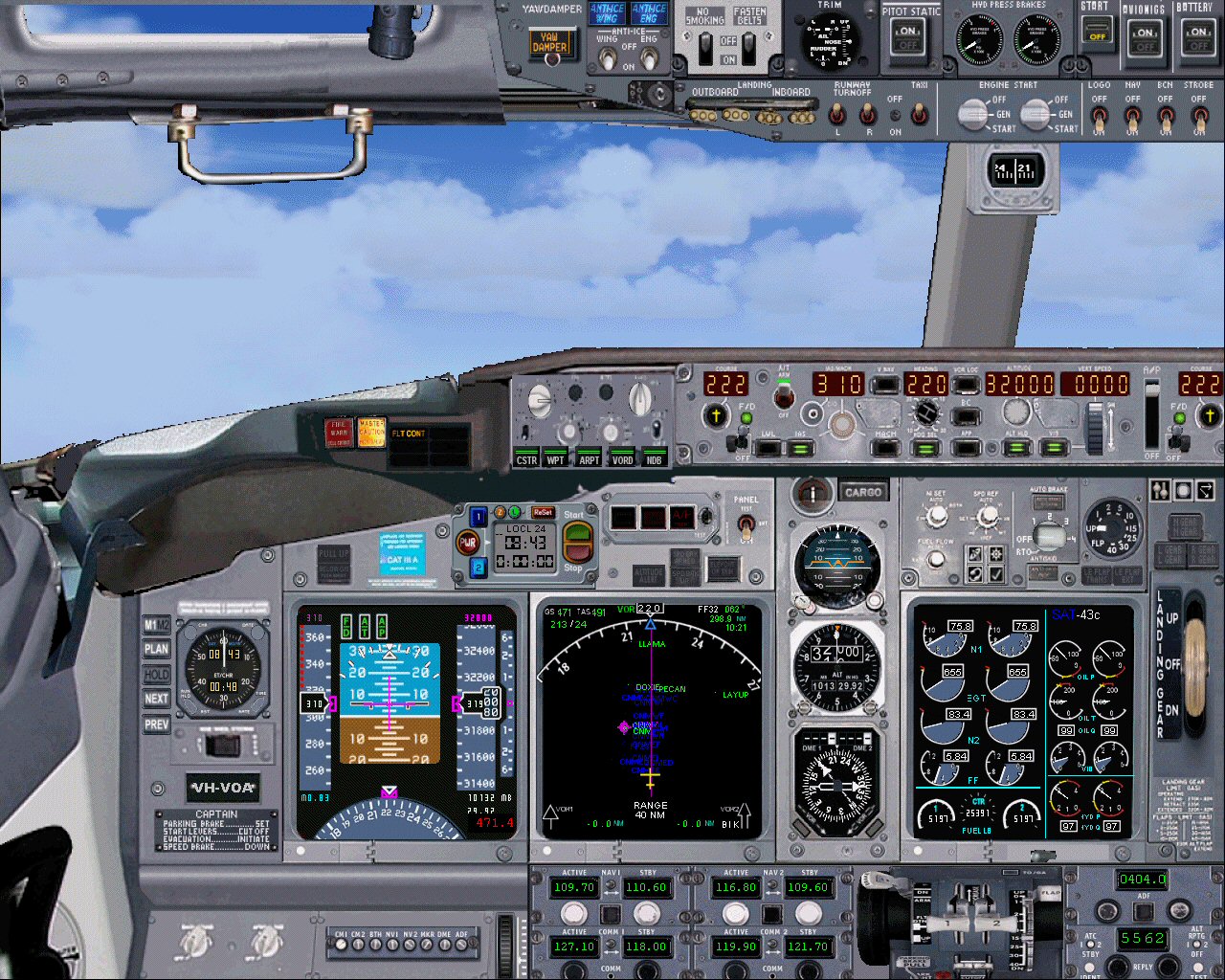Boeing 737 700 Series For Fs2004 Photoreal Panel Of Boeing 737 700 Series