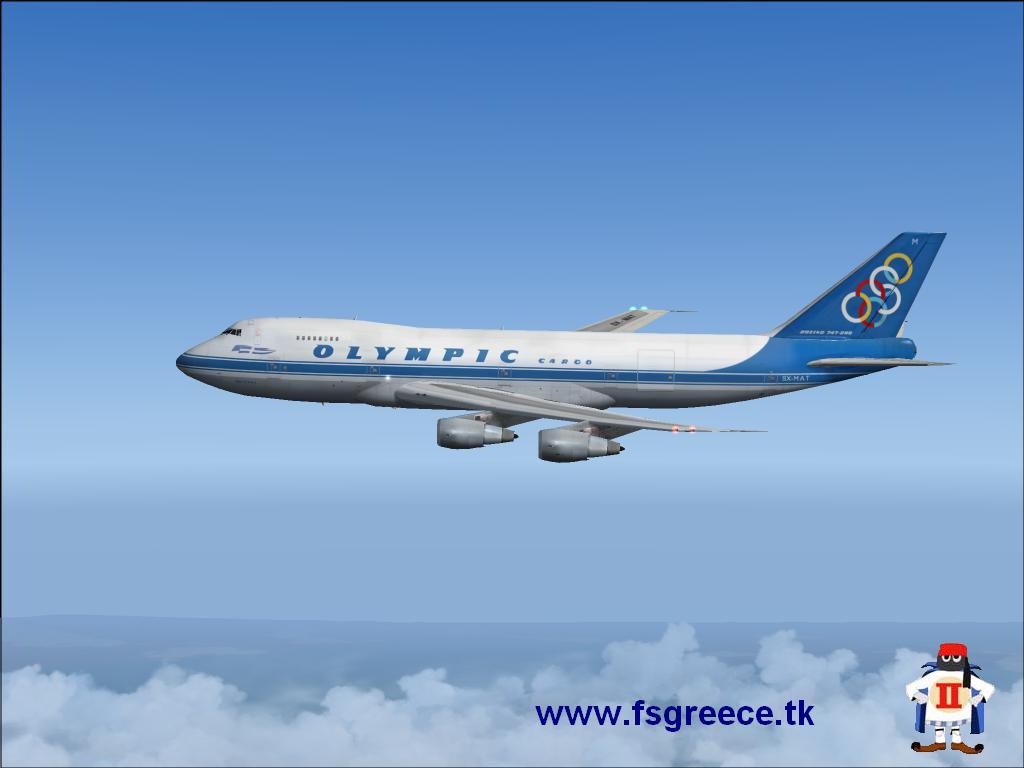 Fs2004 - Boeing 747-200F Olympic Cargo Mystras (Sx-Mat) Model: Project Opensky Repaint: Ma — 1