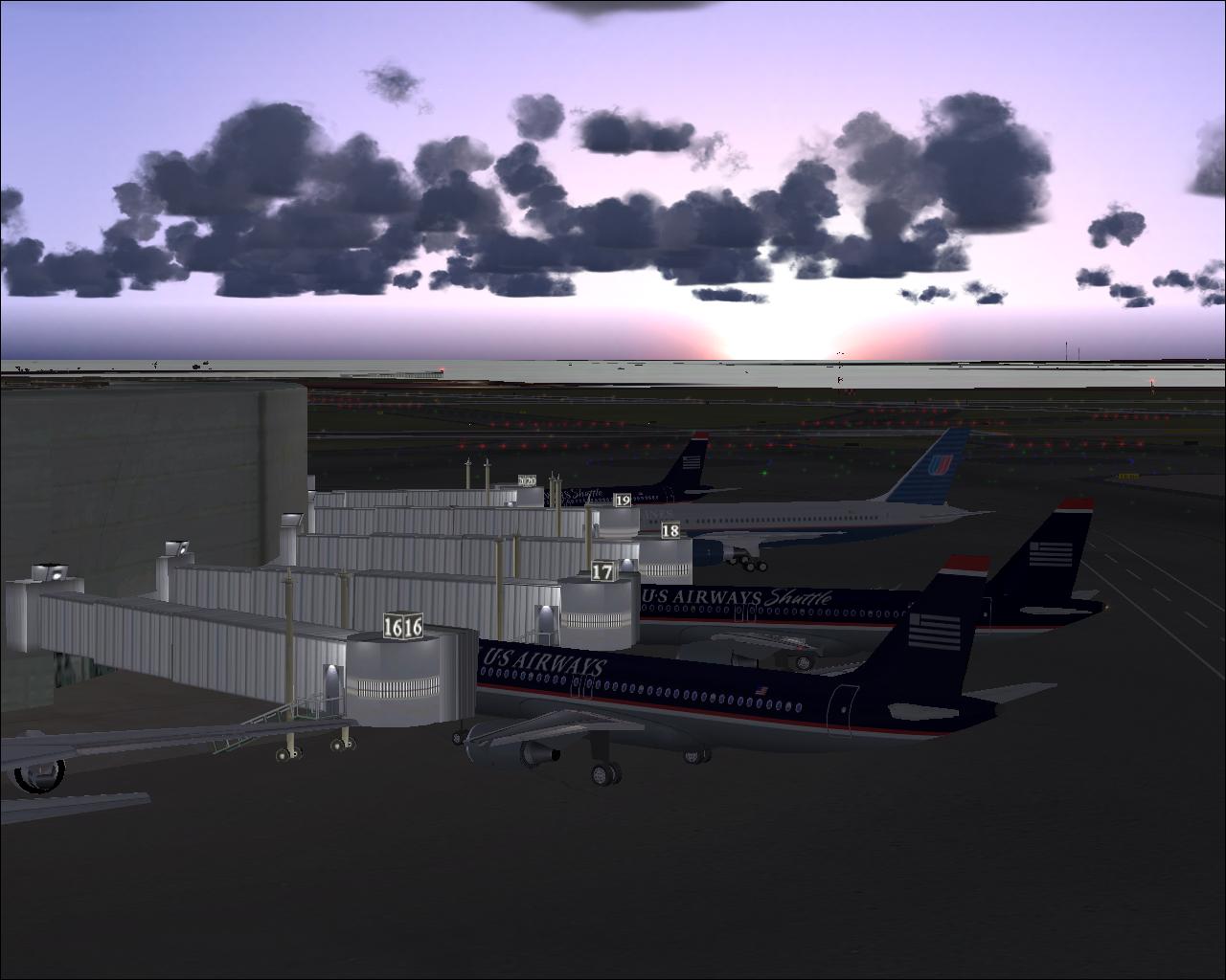Jetways For Kbos, Us Airways Shuttle Wing — 1