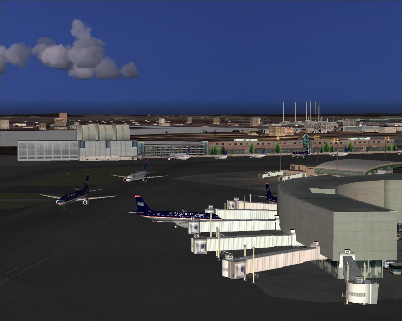 Jetways For Kbos, Us Airways Shuttle Wing
