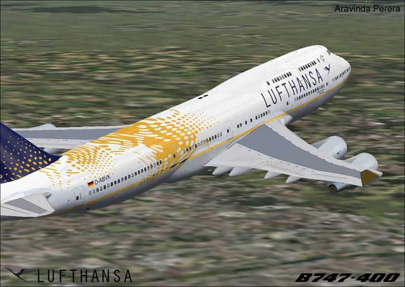 Lufthansa B747-430 (Fc) - D-Abvk Hannover Painted In A New Fictional Livery For Lufthansa — 1