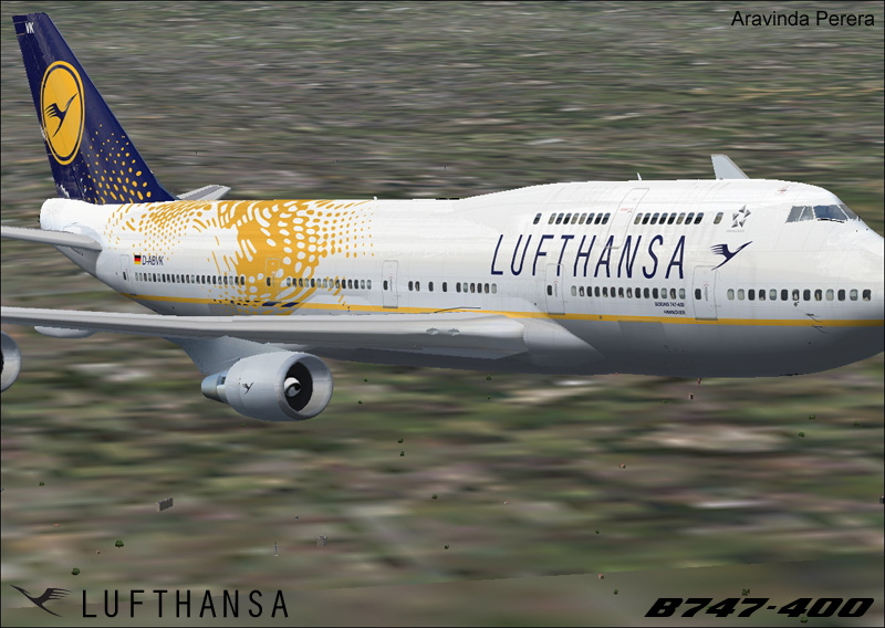 Lufthansa B747-430 (Fc) - D-Abvk Hannover Painted In A New Fictional Livery For Lufthansa