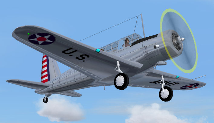 Fs2004 Vultee Bt-13 Valiant The Bt-13, Commonly Known As The Vibrator Was The Usaac Basic — 1