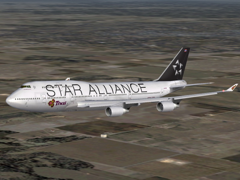 Fspainter Boeing 747-400Ge For Ai Traffic Version 3 Thai Airways International 3Livery Mod
