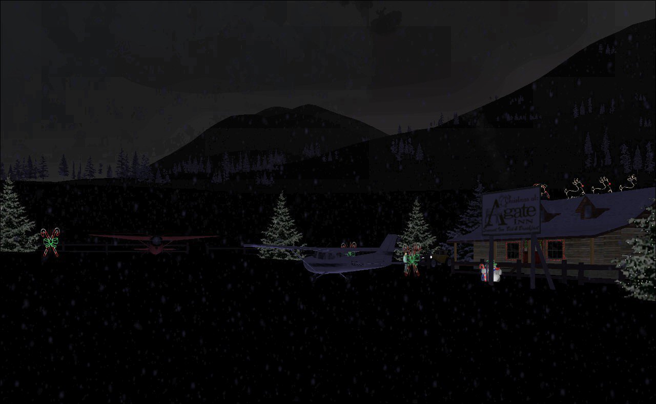 This Scenery Was Designed Using Multiple Variations Of Christmas Concepts