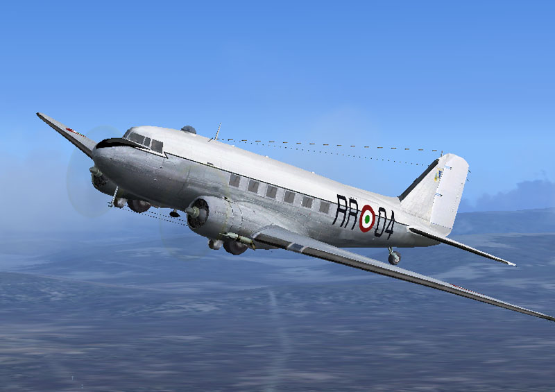 Fs2004/Fs2002 Maam-Sim C-47 Italian Air Force - C-47 Italian Air Force Based On Repaint Te — 1