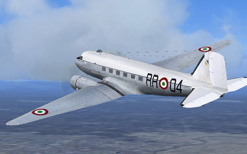 Fs2004/Fs2002 Maam-Sim C-47 Italian Air Force - C-47 Italian Air Force Based On Repaint Te