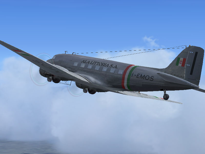 Fs2004/Fs2002 Maam-Sim Dc-3 Ala Littoria - Based On Repaint Templates By Mark Beaumont And