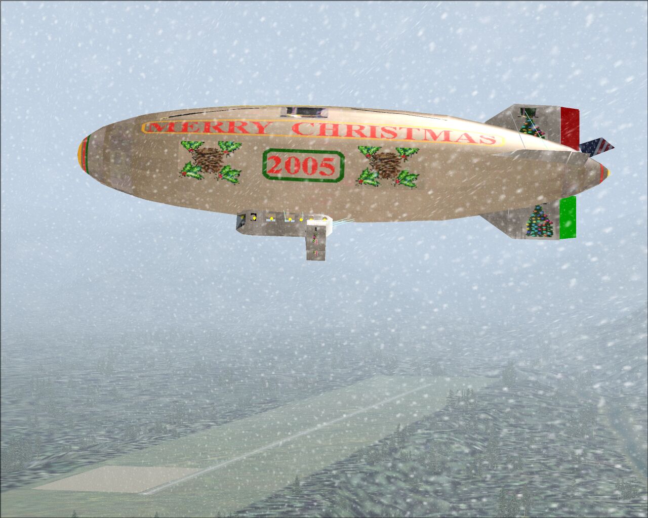Flight Simulator Design Shop Version Of A Holiday Blimp For Fs2004