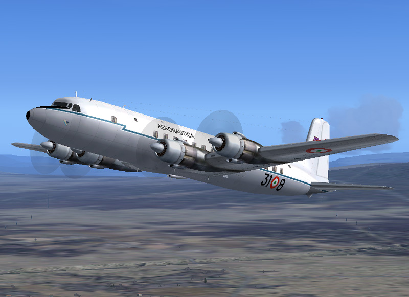 Fs2004/Fs2002 Douglas Dc-6B Super Cloudmaster, Aeronautica Militare Italiana - Based On Re