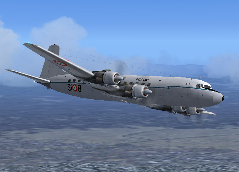 Fs2004/Fs2002 Douglas Dc-6B Super Cloudmaster, Aeronautica Militare Italiana - Based On Re