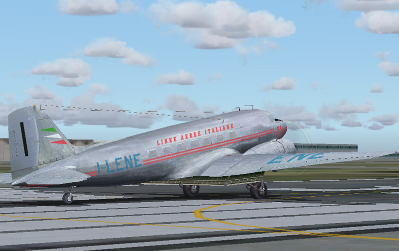 Fs2004/Fs2002 Maam-Sim Dc-3 Linee Aeree Italiane (Old Livery) - Based On Repaint Templates