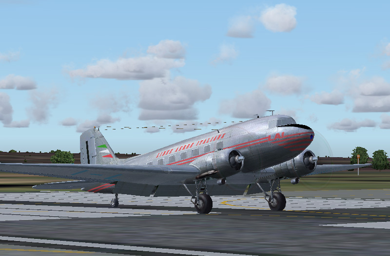 Fs2004/Fs2002 Maam-Sim Dc-3 Linee Aeree Italiane (Old Livery) - Based On Repaint Templates