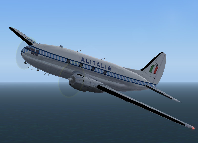 Fs2004/Fs2002 Curtiss C-46 Commando , Alitalia - This Textures Set In Alitalia Livery Requ — 1