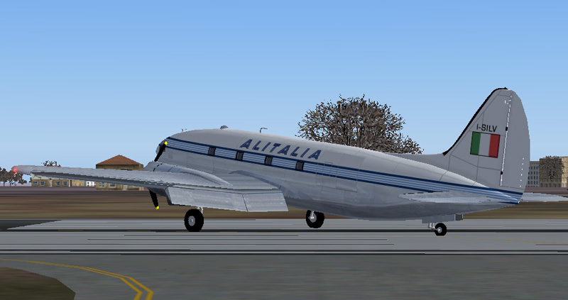 Fs2004/Fs2002 Curtiss C-46 Commando , Alitalia - This Textures Set In Alitalia Livery Requ