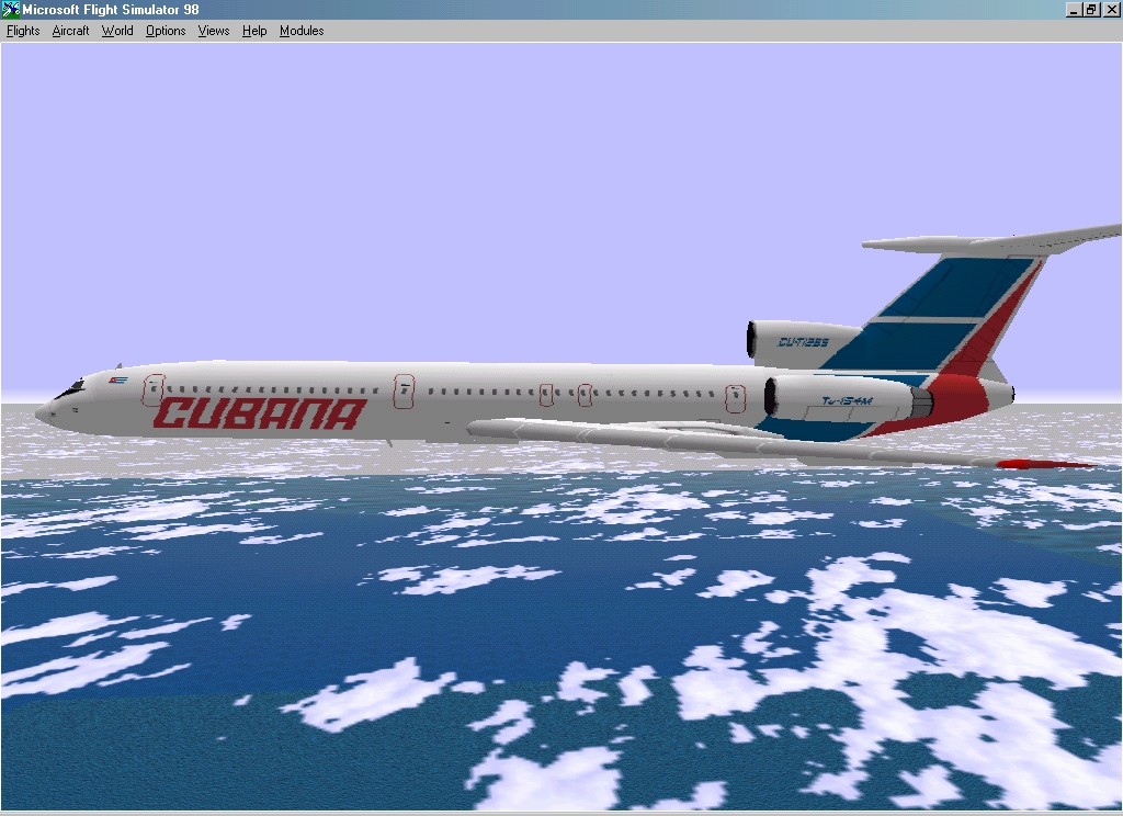 Flightsim Fs2004/Fs98 Cubana Tupolev Tu-154M