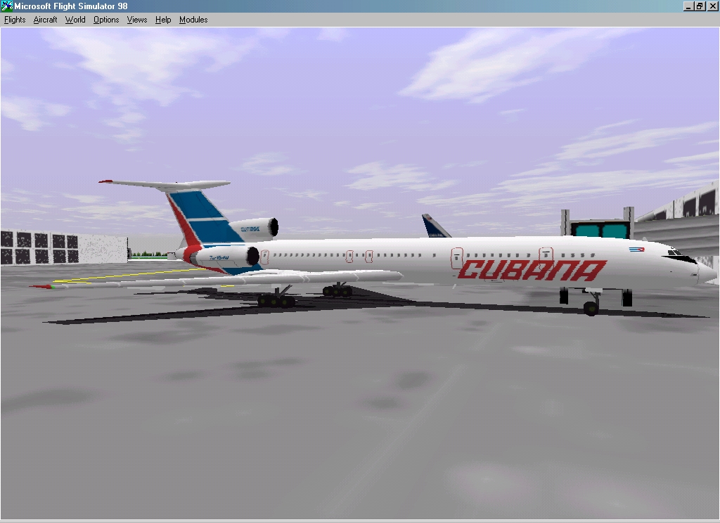 Flightsim Fs2004/Fs98 Cubana Tupolev Tu-154M