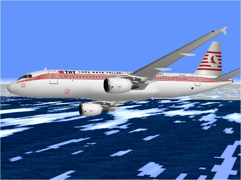 Flightsim Fs2004/Fs98/Fs2000 Airbus A320 Thy Turkish Airlines A320 Sporting Retro Livery, — 1