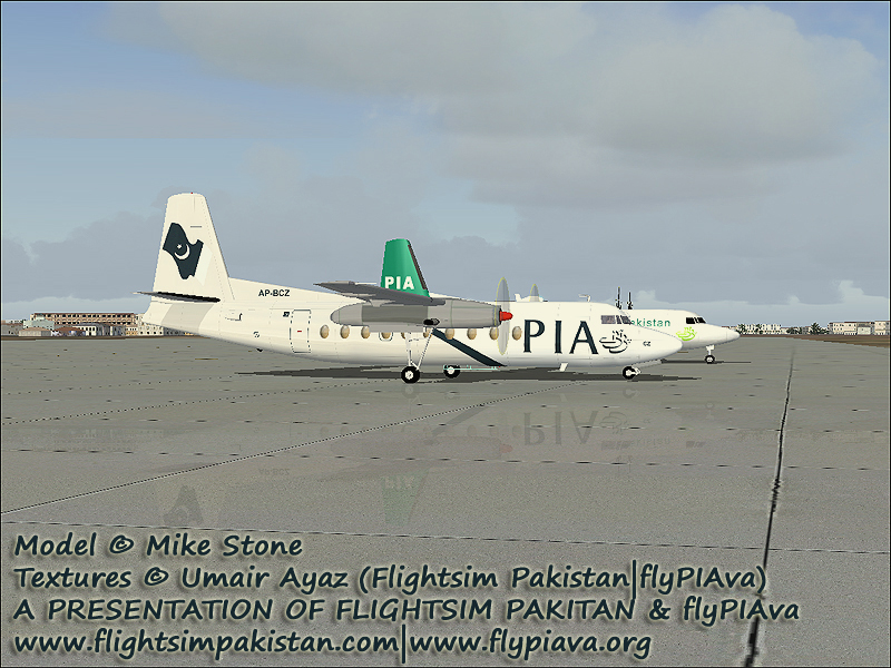 Fs2004 Pia F-27 Mk 200 Pia Fokker F-27 Friendship, Registration: Ap-Bcz In The Latest Live